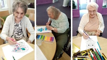 Grimsby care home Residents enjoy arts and crafts session